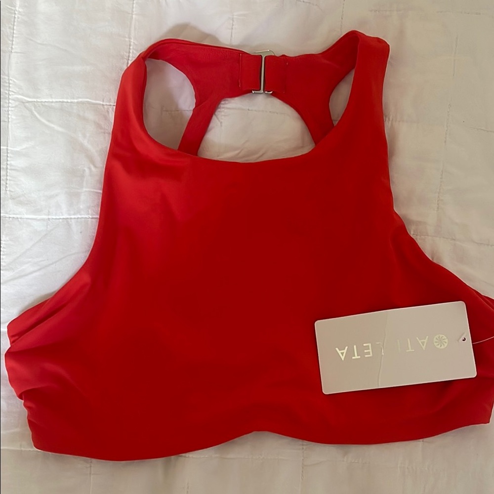 ATHLETA SWIM Yoga Red Racerback Sports Bra